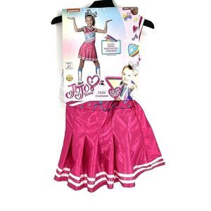 Jojo Siwa Cheerleader Costume Size Medium 8-10 Pink Halloween Dress Bow Socks